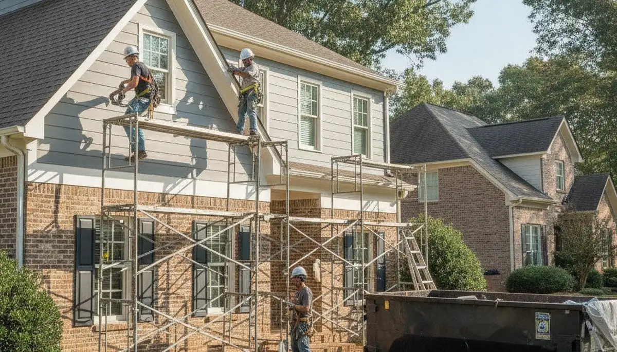 Vinyl siding installation by Charlotte, NC siding contractors