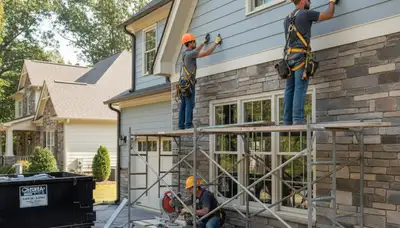 Vinyl siding installation in Charlotte, NC by a local siding contractor