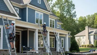 Vinyl siding installation in Charlotte, NC for a home exterior renovation