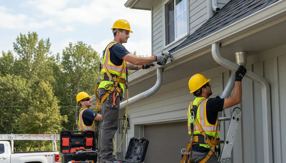 Charlotte, NC gutter installation by FX Remodeling & Exteriors for rainwater protection and home drainage