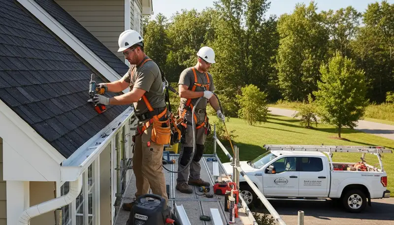 Charlotte, NC gutter repair service for leaking, sagging, storm-damaged gutters on a home
