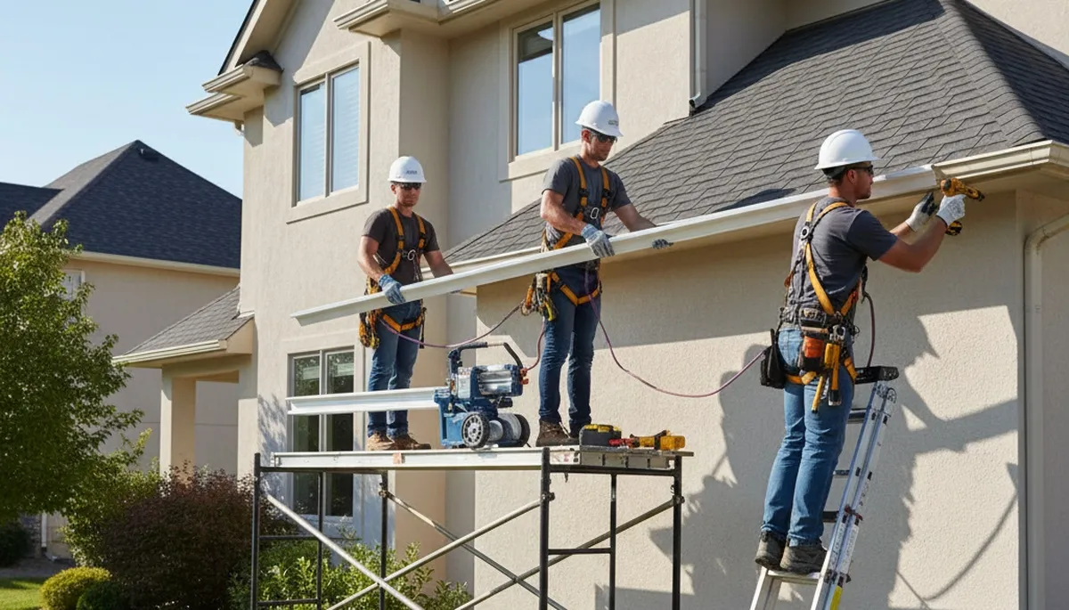 Seamless gutter installation for Charlotte, NC homes by FX Remodeling & Exteriors