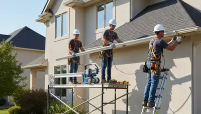Seamless gutter installation for Charlotte, NC homes by FX Remodeling & Exteriors