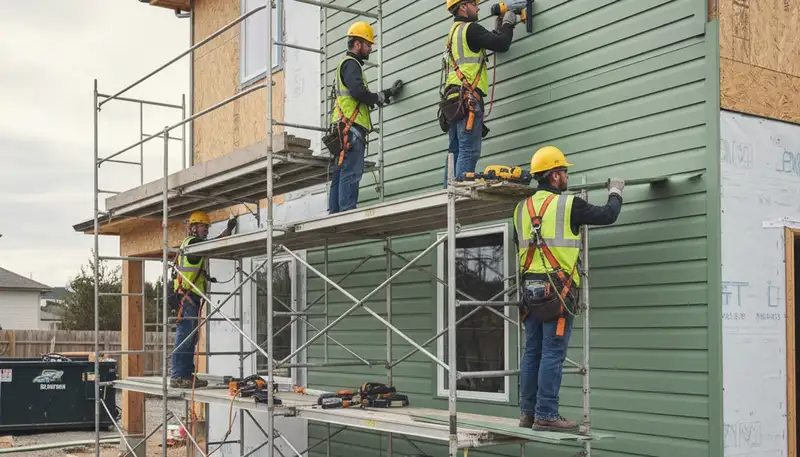 Vinyl siding installation on a Charlotte, NC home by FX Remodeling & Exteriors