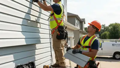 Charlotte, NC vinyl siding repair for cracked and storm-damaged siding on a home