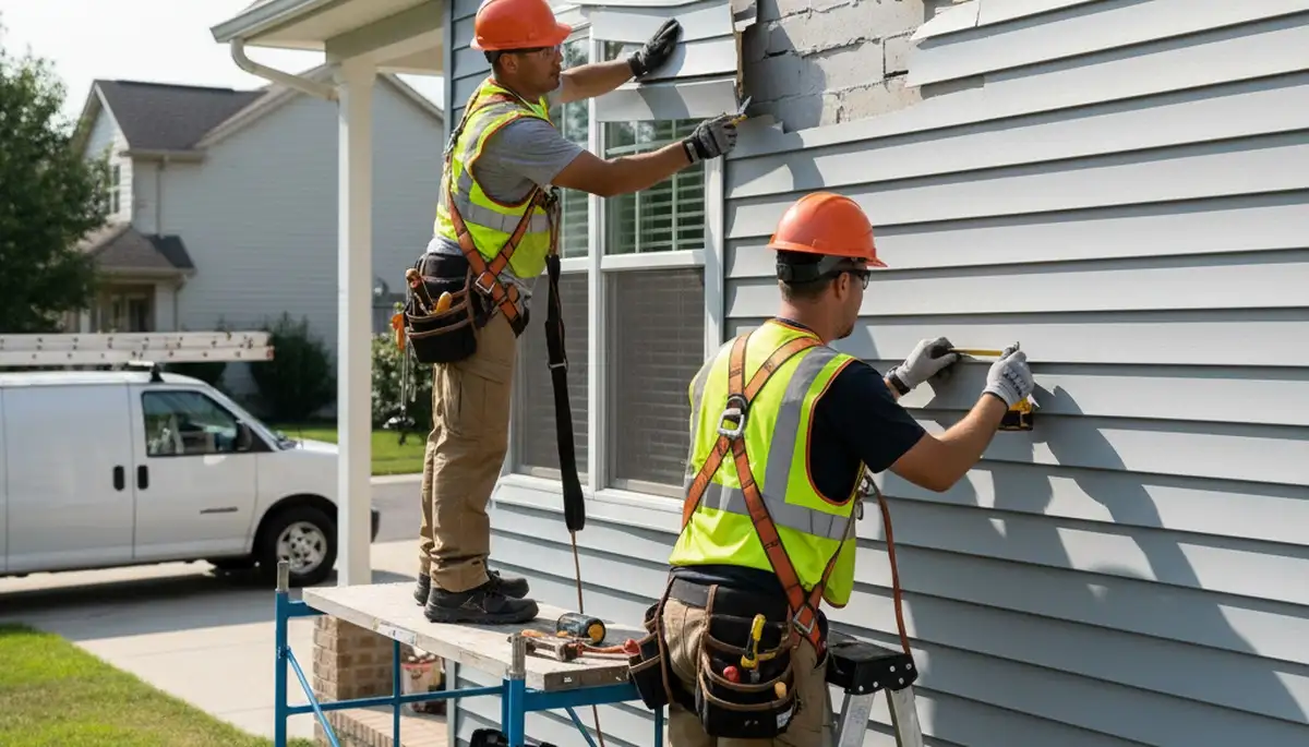 Charlotte, NC vinyl siding repair by FX Remodeling & Exteriors for cracked and storm-damaged siding